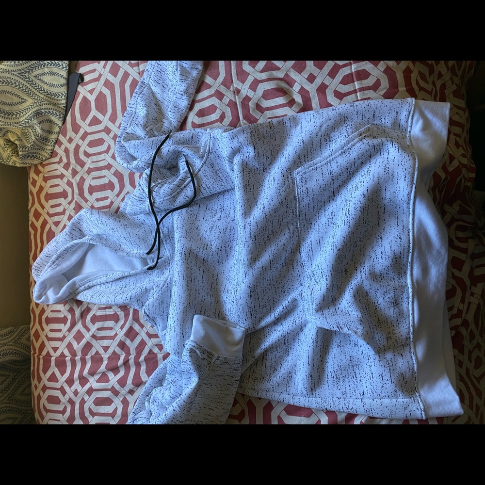 White Hoodie with paint splatter